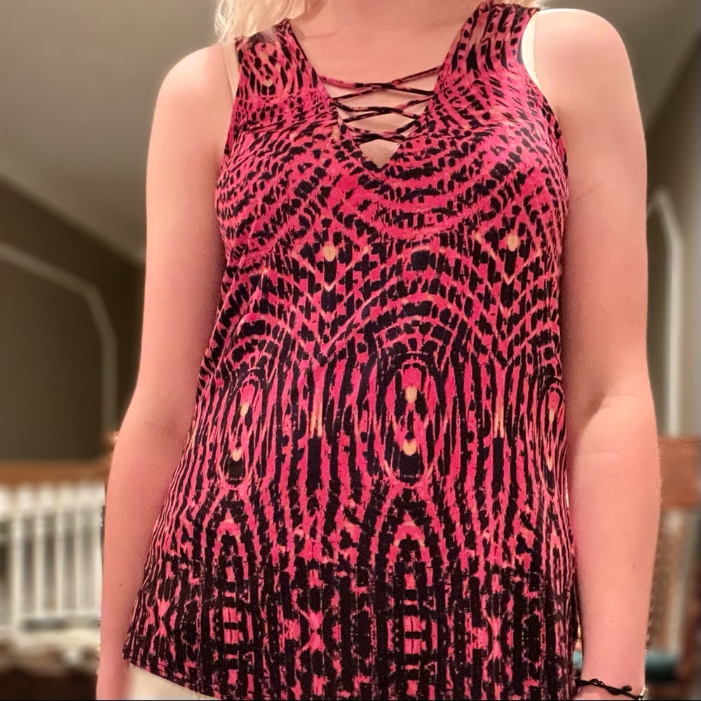 NWT Allison Joy pink silky top S